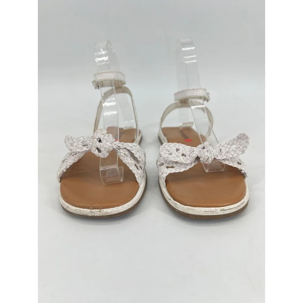 Steave Madden Meris White Ankle Strap Sandals Big Girl Sz. 3